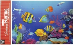 Pittura diamantata su tavoletta Pesciolini 29 × 21 cm