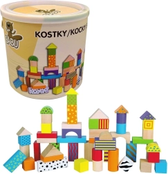 Babu blocchi di legno 50 pz nel secchiello