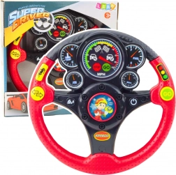 Volante interattivo per bambini con effetti sonori, luminosi e vibrazioni - rosso