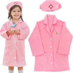 costume rosa da bambina piccola infermiera con cappellino VIGA