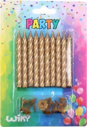 Candeline e supporti color oro