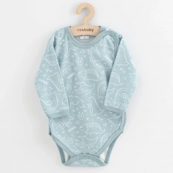 Body neonato con apertura totale NEW BABY Classic II dino menta, taglia 62
