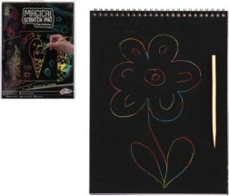 Blocco scratch ad anelli effetto olografico 21 × 28 cm