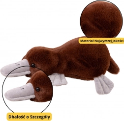 Giocattolo in peluche ornitorinco marrone 32 cm