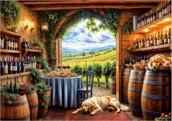 Puzzle cani e vino 1000 pezzi EDUCA