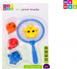 Cattura di pesciolini in acqua