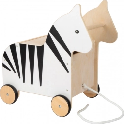 scatola portagiochi mobile con ruote Zebra Wildlife small foot