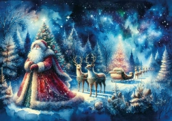 Puzzle Babbo Natale sotto il Cielo del Nord 260 pezzi
