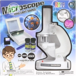 Microscopio in plastica a batterie per bambini 8+