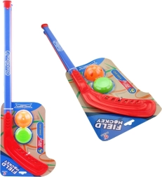 Mazza da hockey per bambini con pallina e disco 67 cm