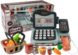 Cassa giocattolo per bambini con microfono, suoni e terminale di pagamento