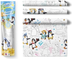 Tovaglie da colorare 3 pz - Pinguini allegri