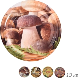 Coperchio metallico per conserve Bio 66 funghi 10 pz