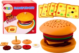 Hamburger in legno 8 pz con carte ricetta 10 pz