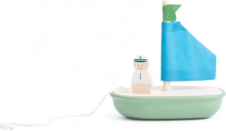 Barca a vela in legno per bambini con capitano