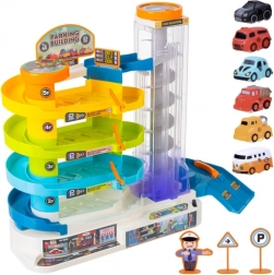 Garage parcheggio interattiva con ascensore e rampa a spirale per bambini