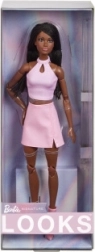 Barbie Looks Bambola in Outfit Rosa con Treccine