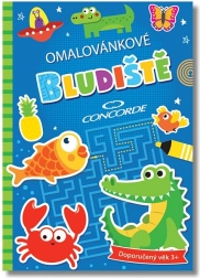 Labirinto da colorare Concorde – divertenti pagine da colorare con rompicapi per bambini