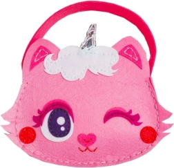 Set creativo – borsetta in feltro a forma di gattina rosa