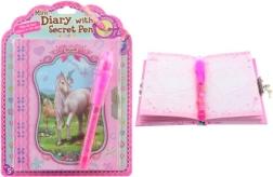Diario segreto con unicorno e penna UV