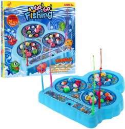 Gioco per bambini pesca dei pesciolini con laghetti rotanti 3+ – Blu