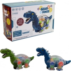 Dinosauro con luce e musica a batteria