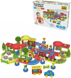 Millaminis grande città baby soft costruzioni in schiuma 82 pezzi