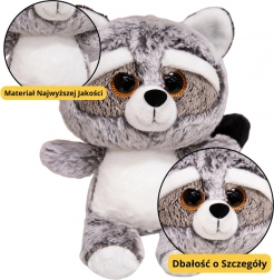 Giocattolo di peluche procione con occhi grandi 22 cm