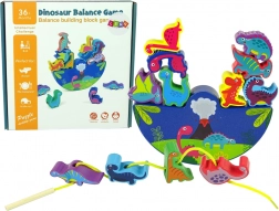 Gioco di equilibrio Dinosaurs in legno per bambini