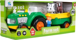 Trattore per bambini con rimorchio e accessori