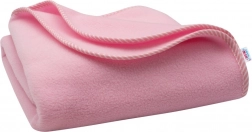 copertina in pile per bambini New Baby 100 × 75 cm rosa a righe
