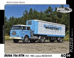 Puzzle Retrò camion Škoda 706 RTTN con rimorchio Orličan N12CH 40 pezzi