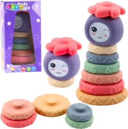 Morbida torre sensoriale impilabile per neonati, 8 pezzi