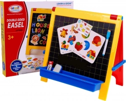 lavagna 4 in 1 con gesso, pennarello e letterine magnetiche