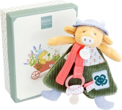 Mucca di peluche Aneth con attacco per ciuccio 19 cm