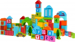 Set di blocchi di legno Città - 100 pezzi