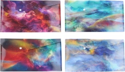 Cartellina portadocumenti in plastica con bottone Spazio 23,5 × 33,5 cm