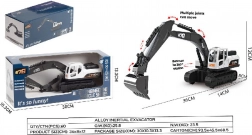 Escavatore bianco in metallo su cingoli