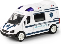 Ambulanza in metallo dell’Ospedale Civico di Ostrava in una confezione di plastica