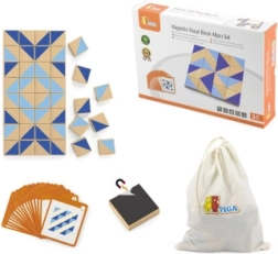 Tangram magnetici in legno VIGA – set da 40 pezzi
