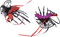 Set di mollette per capelli carnevale a forma di mano scheletro