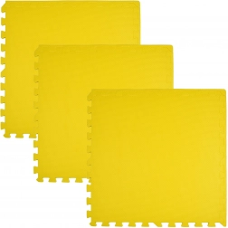 Tappetino in schiuma HUMBI 180 × 60 cm – grandi puzzle in schiuma impermeabili, 3 pezzi, giallo