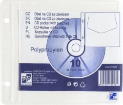 Custodia trasparente per CD con gancio euro