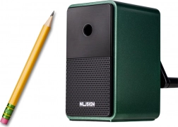 Temperamatite a manovella con serbatoio e regolazione della lama verde