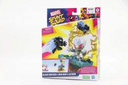 figurina marvel stunt squad — iron man, black panther e ultron