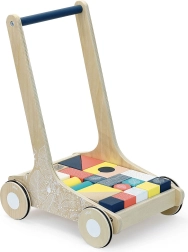 Carrello in legno Vilac Canopée con blocchi colorati
