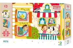 Puzzle di classificazione da 18 pezzi – animali domestici