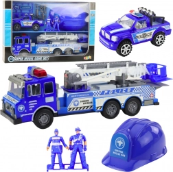 Grande set di polizia per bambini con veicolo, fuoristrada, personaggi e casco