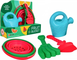 Megaset di accessori da sabbia con secchiello pieghevole