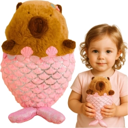 Capibara peluche sirena rosa 28 cm